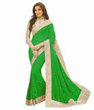 Green Georgette Sarees