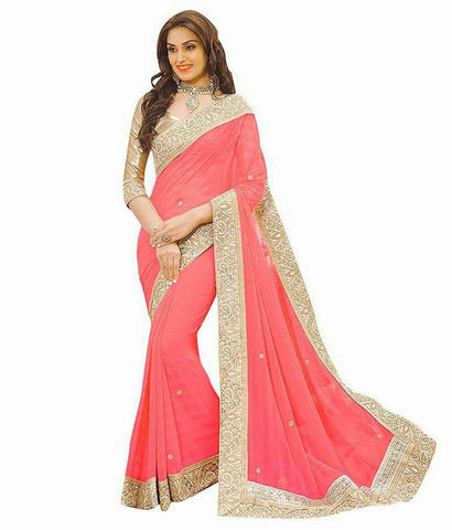 Pink Georgette Sarees