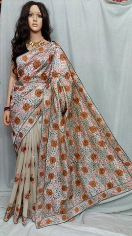 Off White 1 Handloom Pure Cotton Silk Sarees