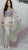 White Dhakai Jamdani Sarees