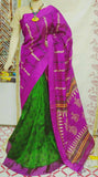 Green & Pink Handloom Pure Cotton Silk Sarees