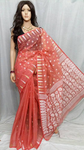 Pink Dhakai Jamdani Sarees