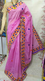 Pink Handloom Chanderi Silk Sarees