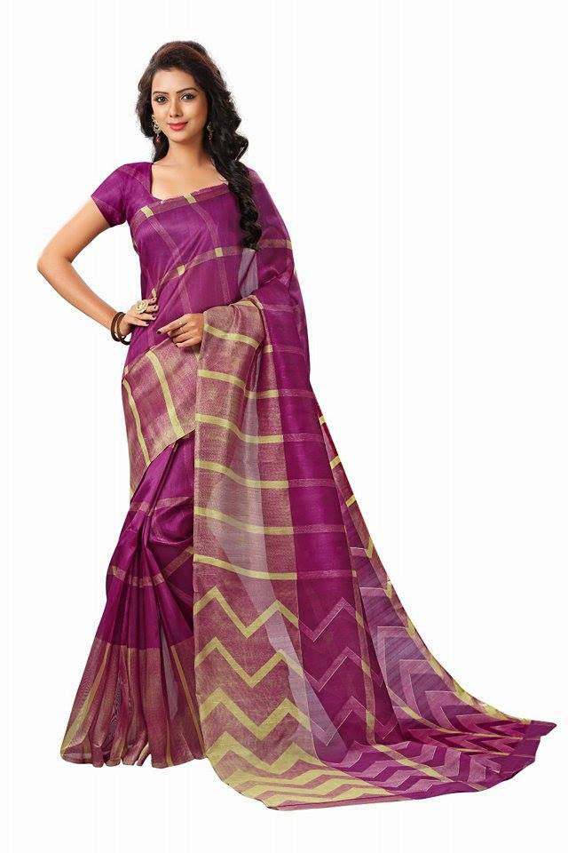 Purple Bhagalpuri Sarees