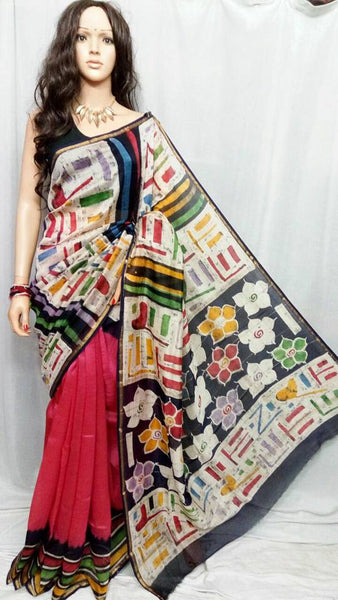 Pink Chanderi Silk Sarees