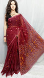 Red Pure Cotton Jamdani Sarees