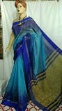 Blue Handloom Pure Cotton Silk Sarees