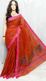 Red Pure Cotton Jamdani Sarees