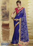 Traditional Blue Georgette Sarees