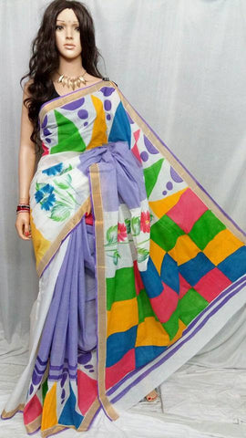 White Kerala Pure Cotton Sarees