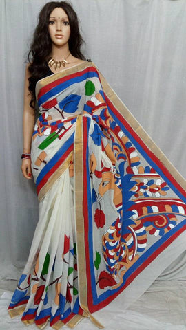 White Kerala Pure Cotton Sarees