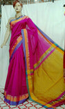 Pink & Yellow Pure Cotton Silk Sarees