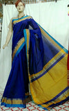 Blue & Yellow Bengal Handloom Silk Sarees