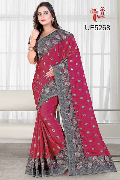 Pink Party Wear Sarees