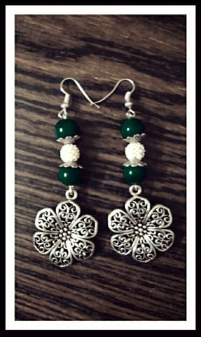 Silver 3 colour Hand Made Earrings Get Extra 10% Discount on All Prepaid Transaction