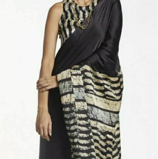 Black Hand Painted Pure Silk Mark Certified Bishnupuri Silk Sarees - Dailybuyys