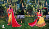 Red Multi Fancy Georgette Sarees