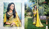 Yellow Multi Fancy Georgette Sarees