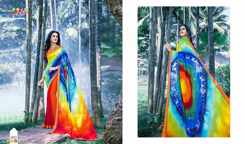 Multi Fancy Georgette Sarees