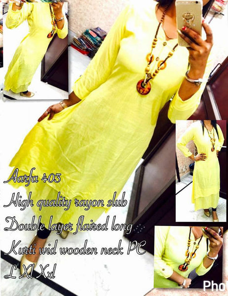 Yellow Imported Long Red Imported Long  Western Kurtis  Kurtis