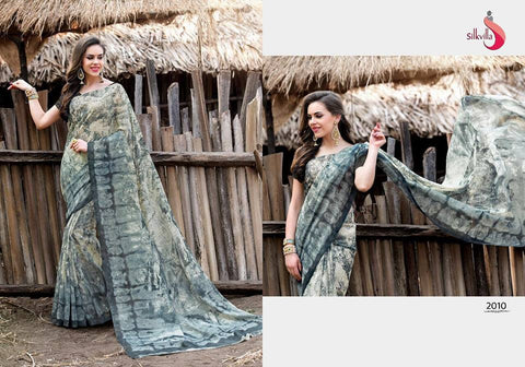 Grey Georgette Sarees