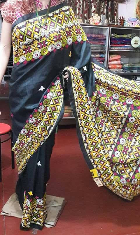 Black Kathiawari Sarees - Dailybuyys
