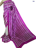 Purple Pure Silk Mark Certified Murshidabad Silk Sarees