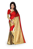 Red Aura Poly Pure Cotton Sarees