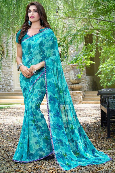 Blue Georgette Sarees