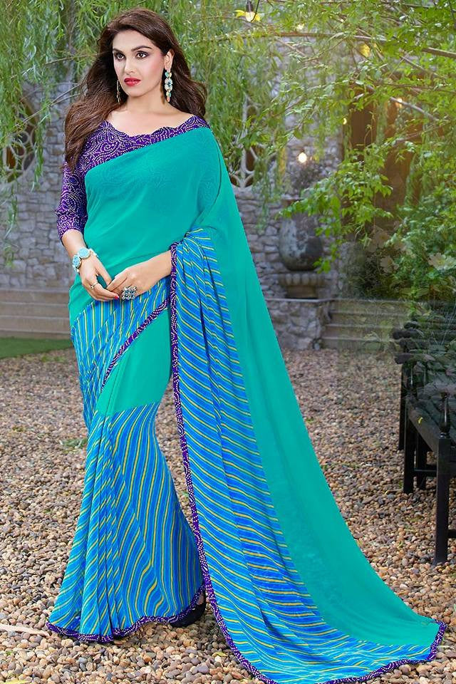 Blue Georgette Sarees