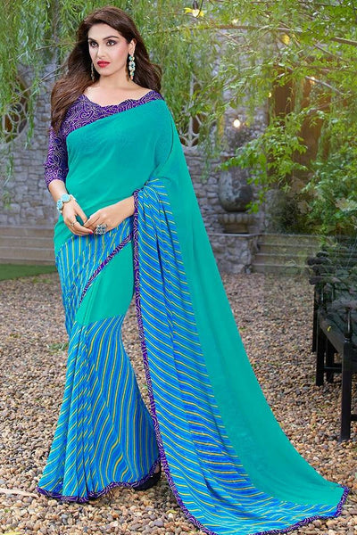 Blue Georgette Sarees