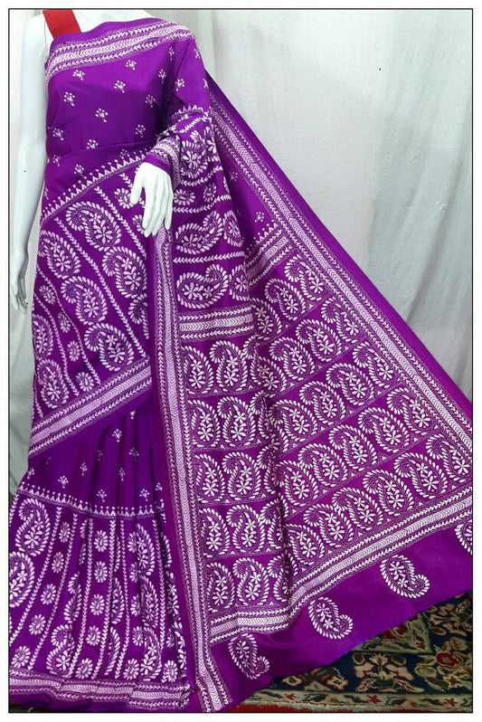 Violet Gurjari Khesh Sarees - Dailybuyys