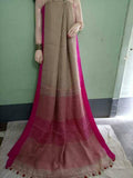 Beige Pure Linen Sarees