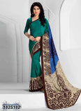 Beige & Brown Crepe Sarees - Dailybuyys