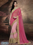 Pink & Beige Net Sarees