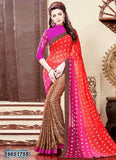 Pink & Orange Georgette Sarees