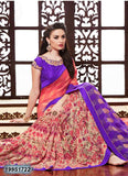 Peach & Purple Georgette Sarees