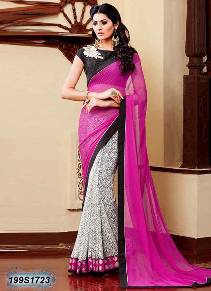 Pink Georgette Sarees