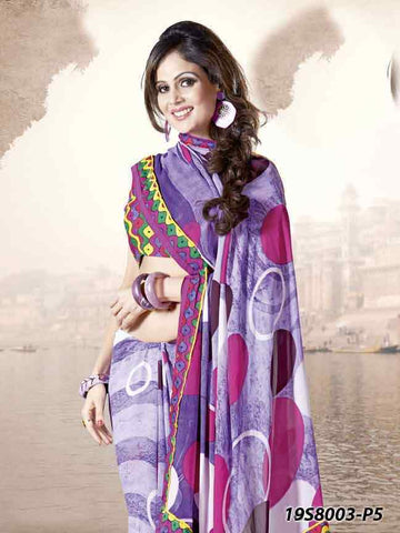 Purple Georgette Sarees