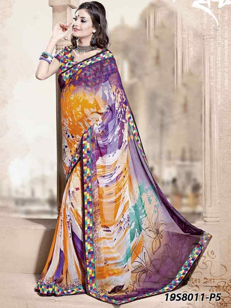 Multi Color Georgette Sarees