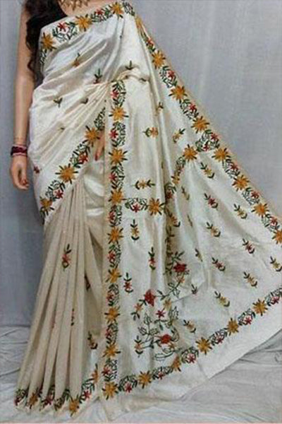 Beige Malaika Silk Sarees