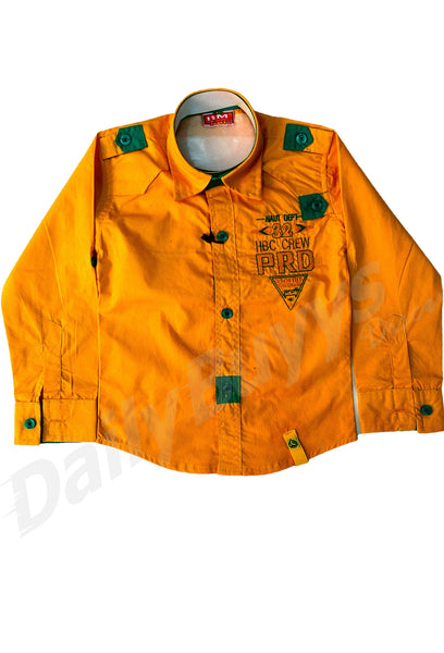 Yellow Shirt And Blue Denim Jeans Boys Clothing