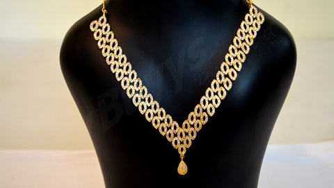 Gold Plated Australian Diamond Stone Necklace