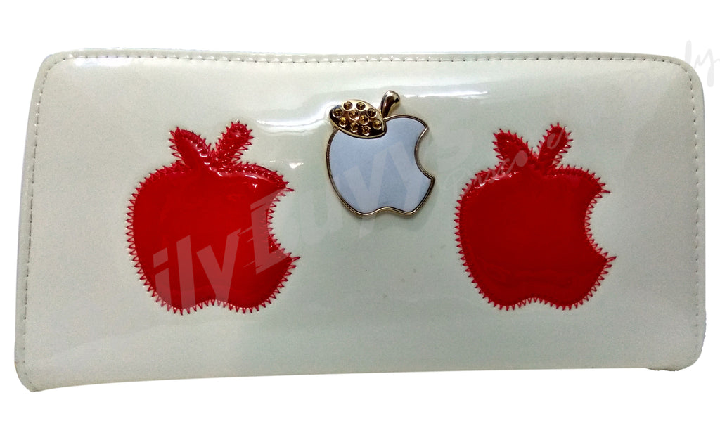 Apple red and white ladies Wallet - Dailybuyys