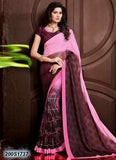 Pink & Brown Georgette Sarees