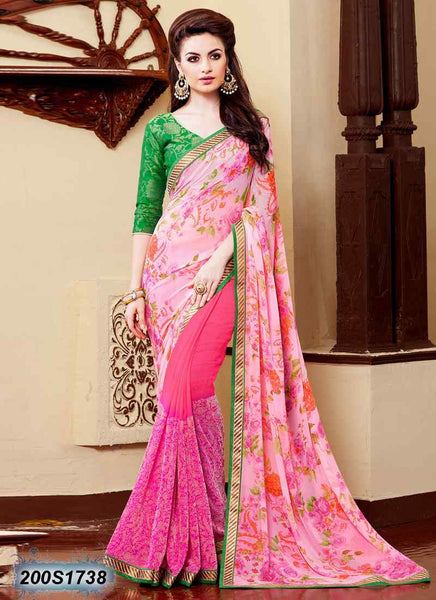 Pink Georgette Sarees