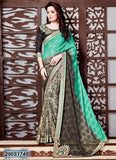 Green & Brown Georgette Sarees