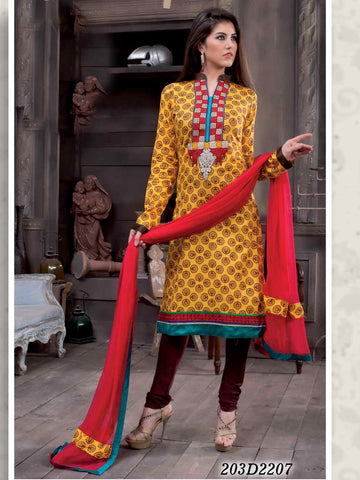 Yellow Maroon Pure Cotton Salwar