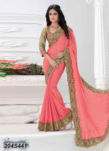 Pink Georgette Sarees