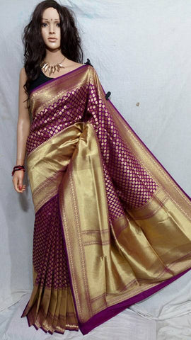 Purple Opara Silk Sarees